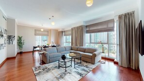 Executive Apartment | Living area | 55-inch flat-screen TV with cable channels, TV - The Residences 601 (Dubai)