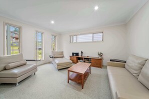 TV, DVD player, stereo