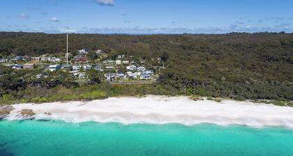 Footprints at Hyams Beach