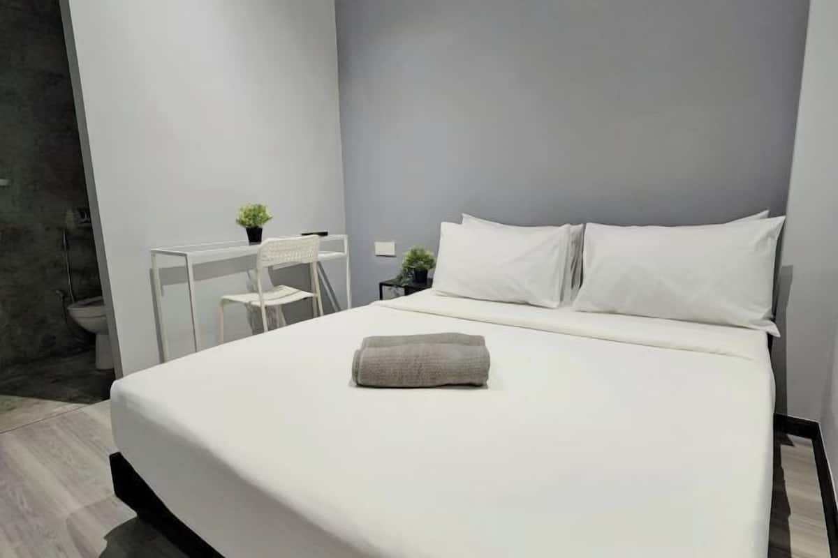 Blackout curtains, iron/ironing board, free WiFi, bed sheets