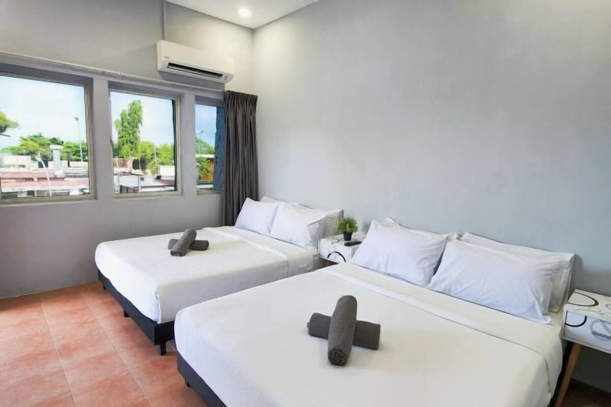 Blackout drapes, iron/ironing board, free WiFi, bed sheets