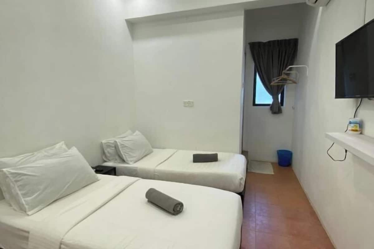 Blackout curtains, iron/ironing board, free WiFi, bed sheets