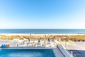 On the beach, beach towels