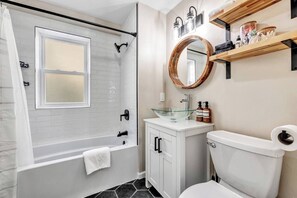 Hair dryer, towels
