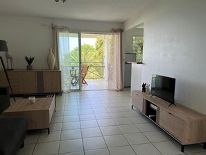 TV - ZABANA LODGE - Pleasant apartment with outdoor terrace and sublime view of the Caribbean Sea (SAINT CLAUDE)