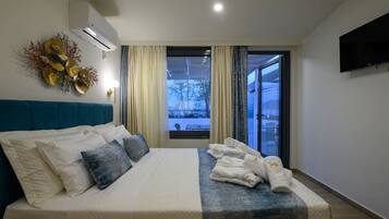 1 makuuhuone, silitysrauta/-lauta, vauvan matkasänky, Wi-Fi