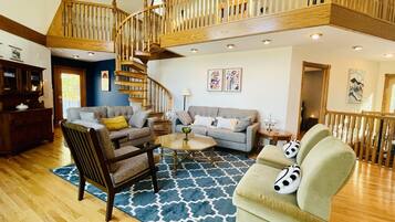 Smart TV, video games, DVD player, table football