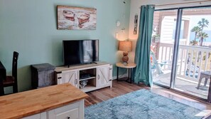 Smart TV, DVD player, books