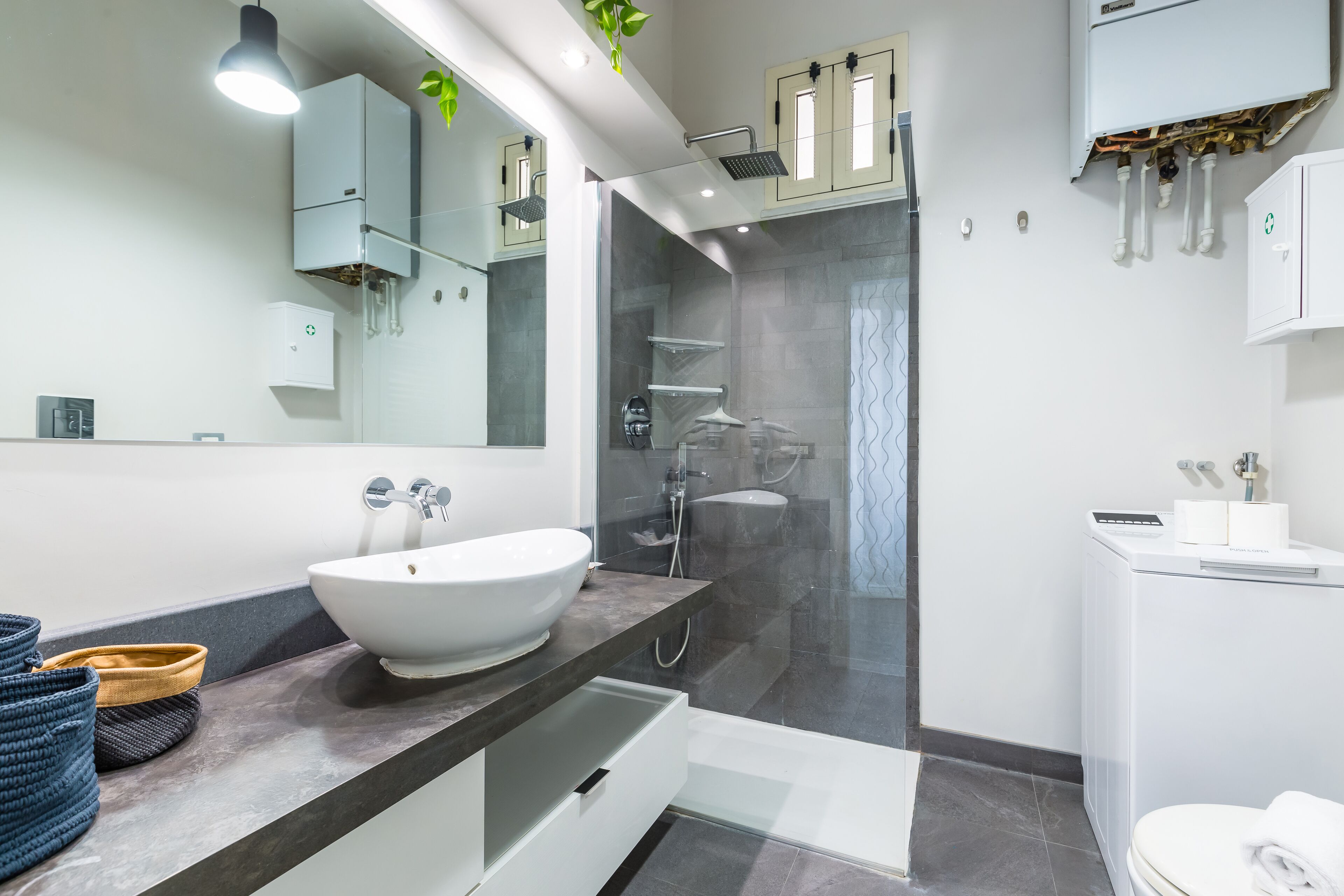 Dutxa, assecador de cabells, bidet i tovalloles 