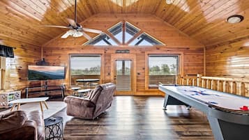 Smart TV, fireplace, video games, books