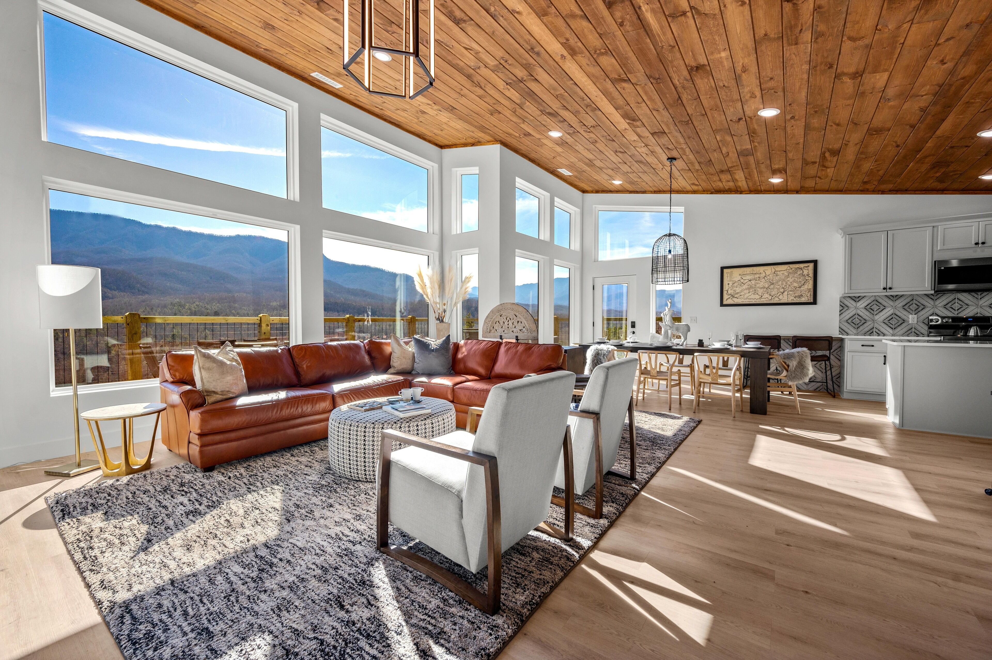 Smart TV, fireplace, video games, DVD player