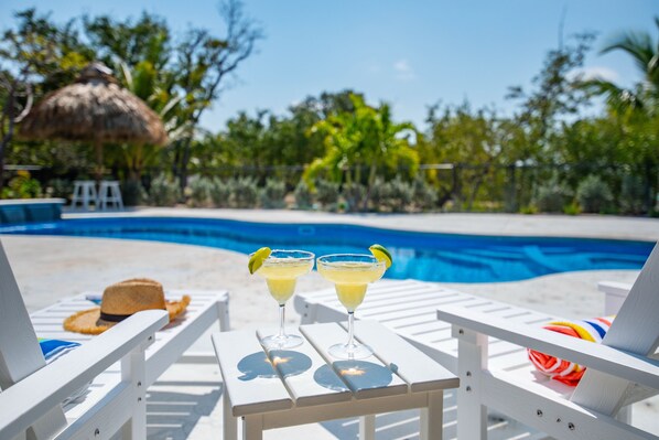 Outdoor pool, a heated pool