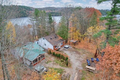 Rarely offered 2 waterfront cottages with 2 hot tubs side by side!