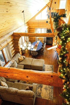 Interior - Handcrafted Log Cabin | Hot Tub | Sauna | GameRoom (Ironwood Township)