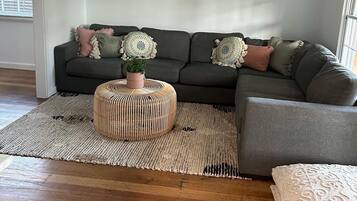 TV, DVD player, books