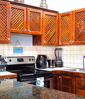 Fridge, microwave, oven, stovetop - Entire 2 Bedroom / 2 Bath Oceanfront Condo in Jaco! (Jacó)