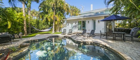 A heated pool