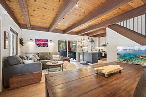 TV, caminetto, videogiochi, impianto stereo