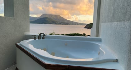 Elegantly designed Villa -breathtaking views of Nevis and 2min walk to the beach