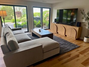 TV, fireplace, table football, stereo - Tower House- Heated Pool + Cedar Sauna + Hot Tub (Galena)
