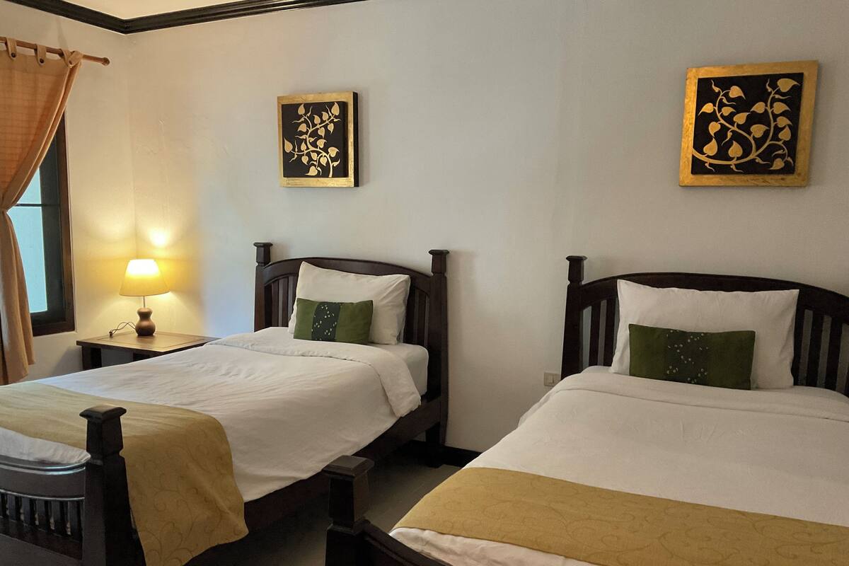 Deluxe Twin Room with Garden View | Wi-fi (inkludert) og sengetøy