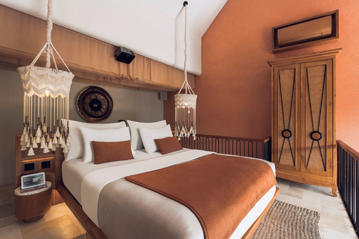 1 bilik tidur, peralatan tempat tidur premium, bar mini 