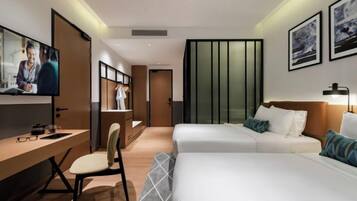 Studio Executive Twin At Block A | Down comforters, minibar, in-room safe, individually decorated