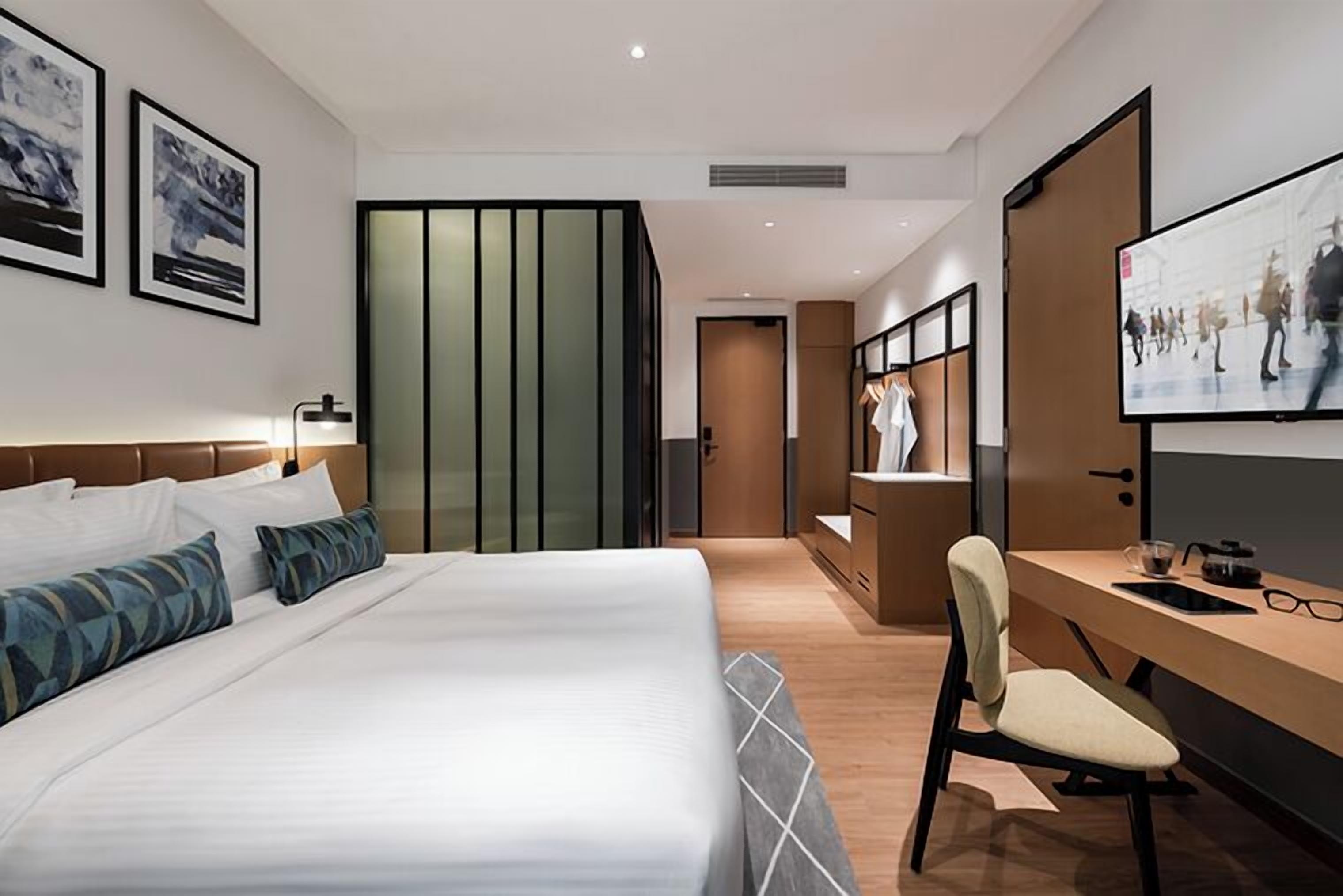 Studio Executive (with View) | Duntäcken, värdeförvaringsskåp på rummet och individuell inredning