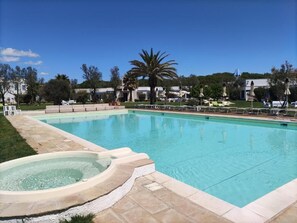 Outdoor pool, open 9:00 AM to 7:00 PM, pool umbrellas, sun loungers