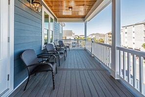 Terrace/patio - Ocean View 7 BR Beach House with a Private Pool! Seaside Retreat  (Surfside Beach)