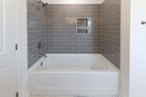 Shower, soap, toilet paper