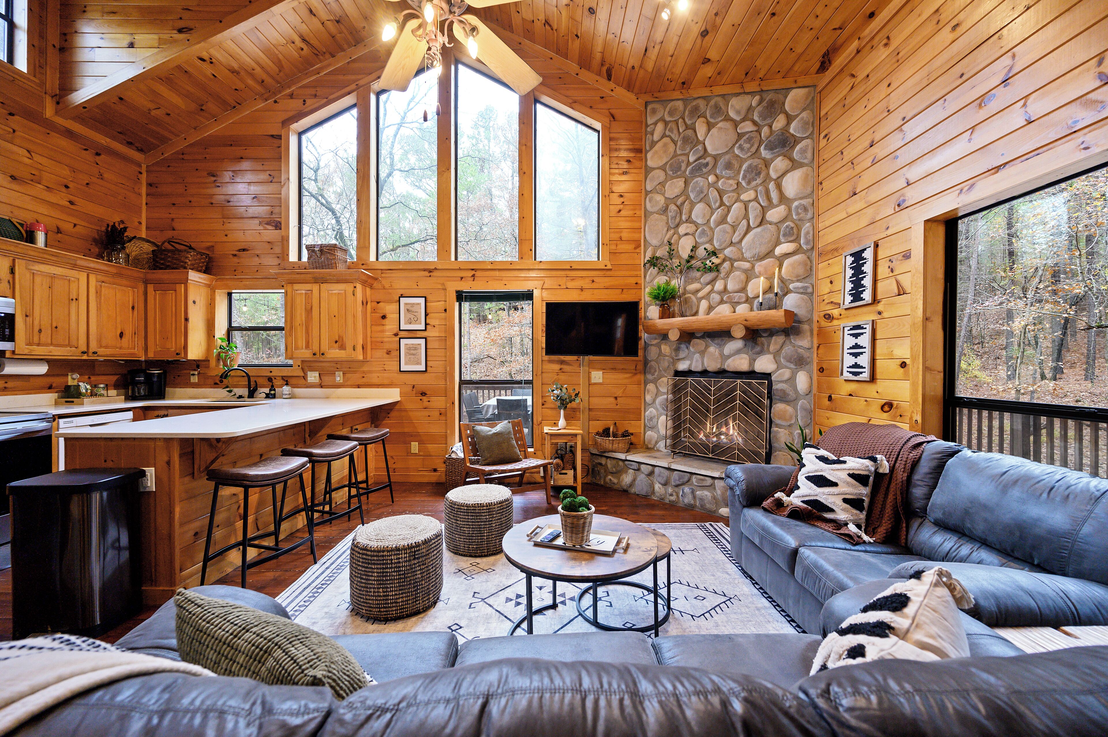 TV connectée, cheminée