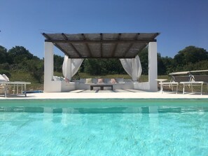 Outdoor pool - Spacious & bright trulli w/private pool, nicely decorated - AC in all rooms  (Cisternino, Puglia)
