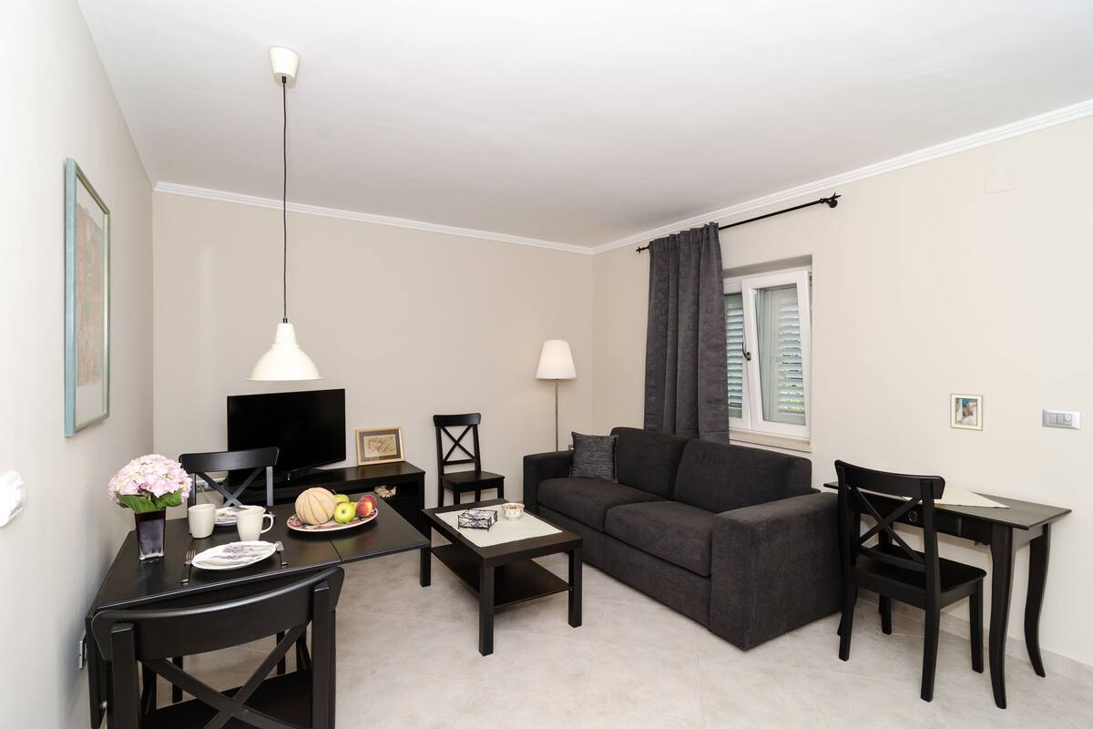 Leilighet (One-Bedroom Apartment with Terrace) | Oppholdsrom | TV
