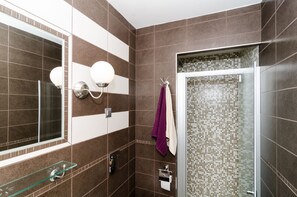 Appartement (One-Bedroom Apartment with Terrace) | Salle de bain | Douche, serviettes fournies