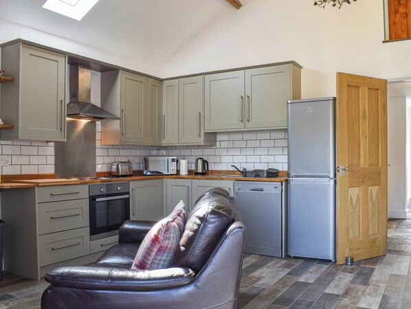 Dishwasher, high chair, cookware/dishes/utensils