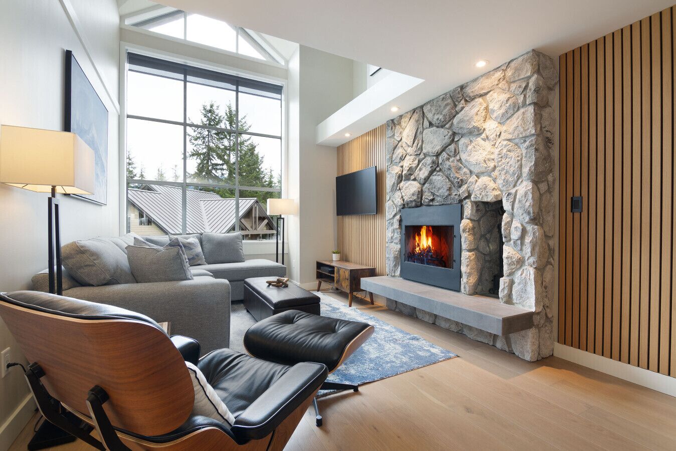 TV connectée, cheminée