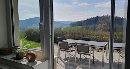"Little time out" - fantastic view of the Franconian countryside - ideal for bikers.
