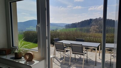 "Little time out" - fantastic view of the Franconian countryside - ideal for bikers.