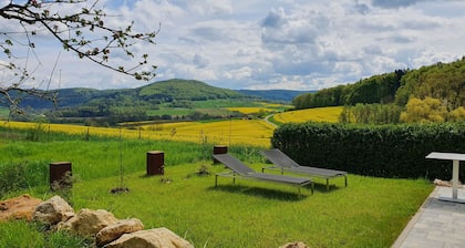 "Little time out" - fantastic view of the Franconian countryside - ideal for bikers.