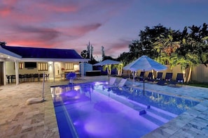 A heated pool