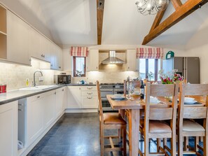 Dishwasher, high chair, cookware/dishes/utensils
