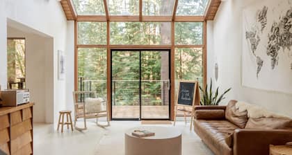 An Idyllic Modern Cabin tucked away in a private PNW forest with Hot Tub