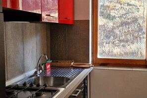 Fridge, oven, dishwasher, cookware/dishes/utensils - Renovated, bright apartment centrally located (Gressoney Saint-Jean)