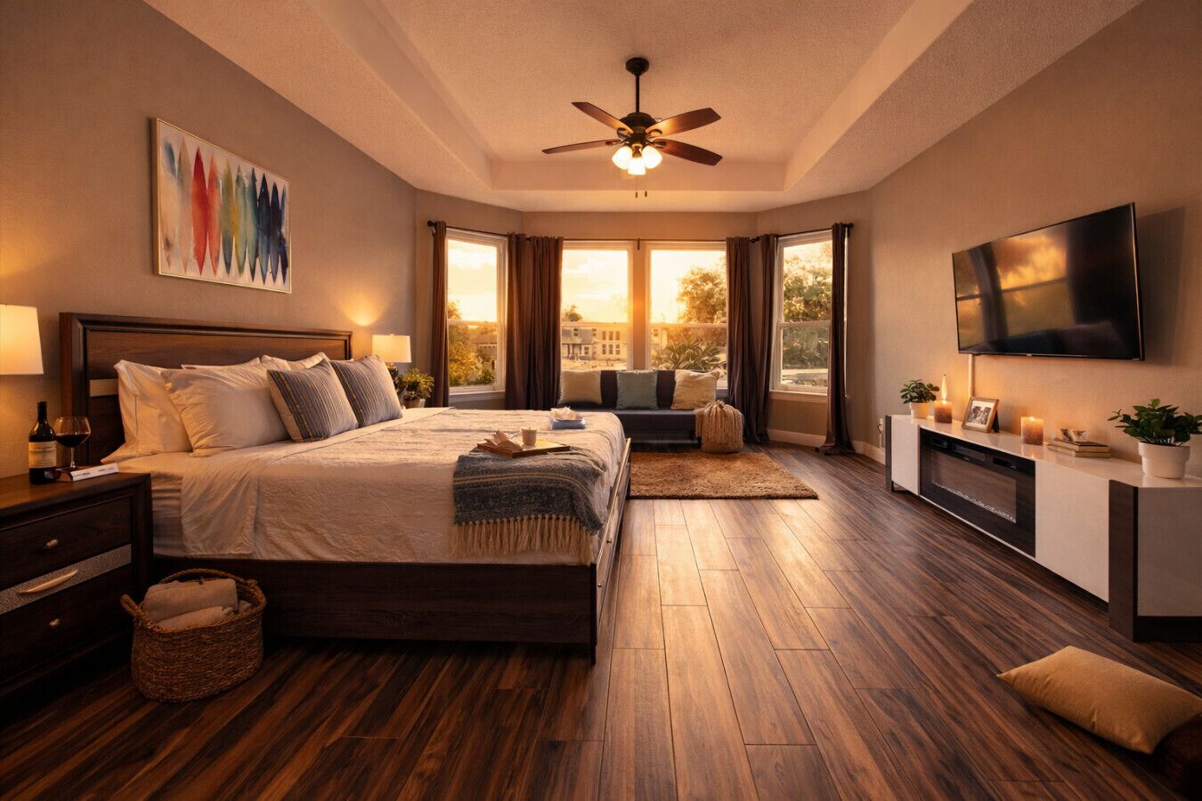 7 bedrooms, desk, iron/ironing board, travel crib