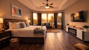 7 bedrooms, desk, iron/ironing board, travel crib