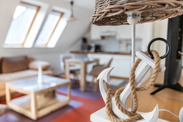 Interior - Holiday Apartment "Haus Liberty 1" with Balcony and Wi-Fi (Büsum)