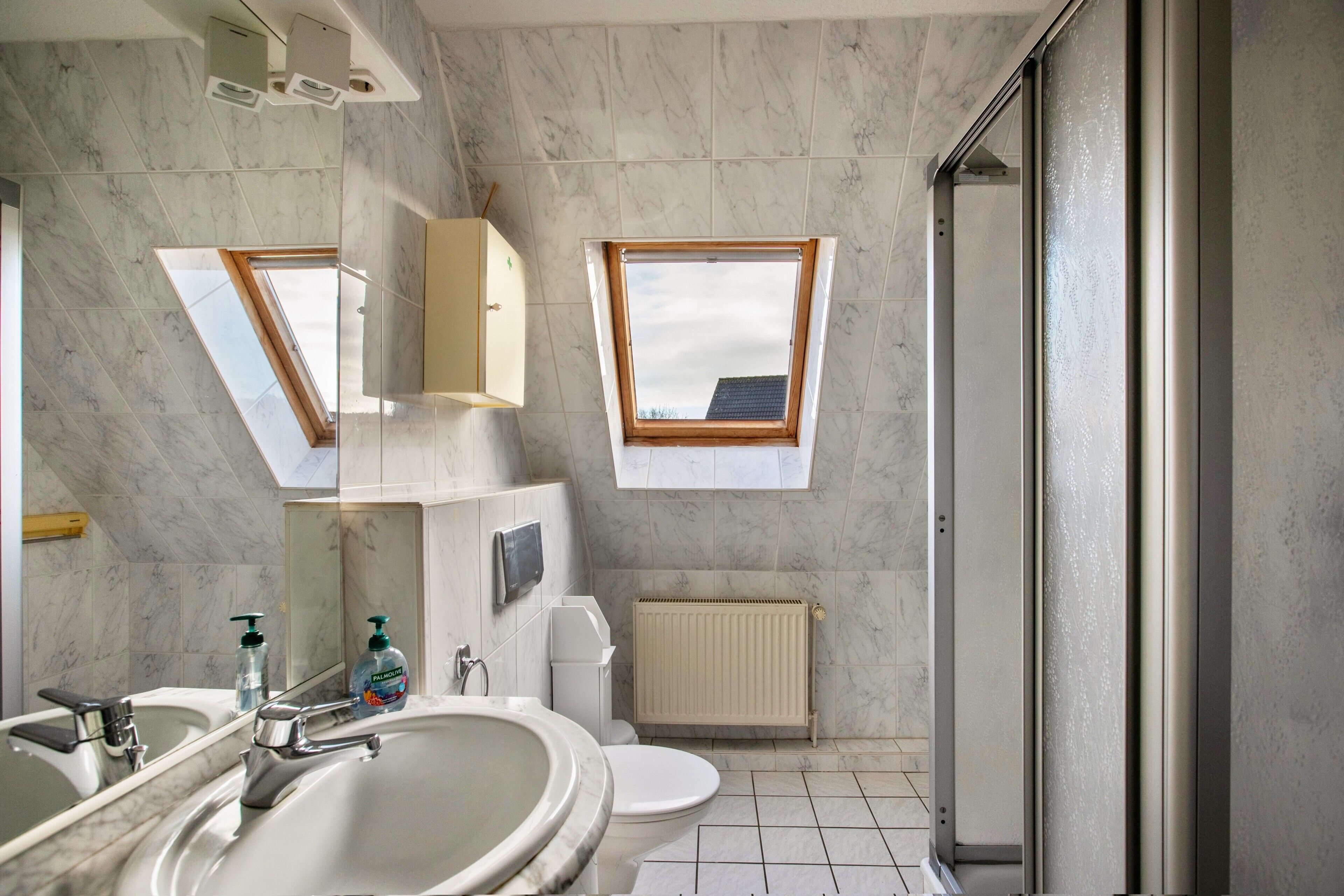 Dusche, Haartrockner, Handtücher