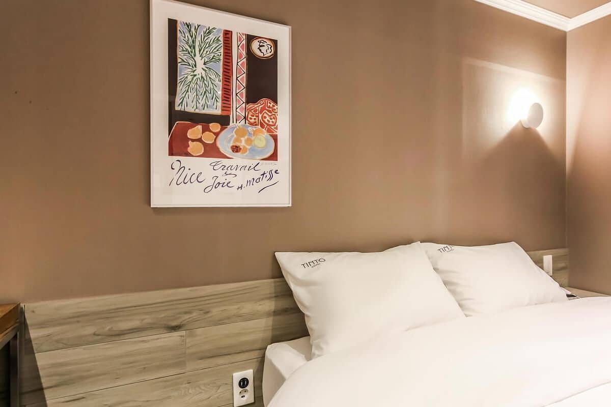 Premium bedding, down comforters, pillowtop beds, free WiFi