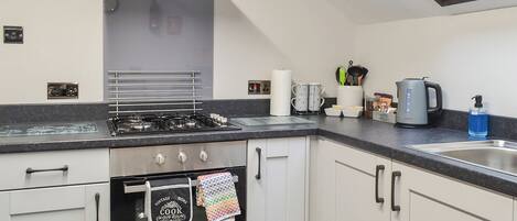 Fridge, oven, stovetop, toaster